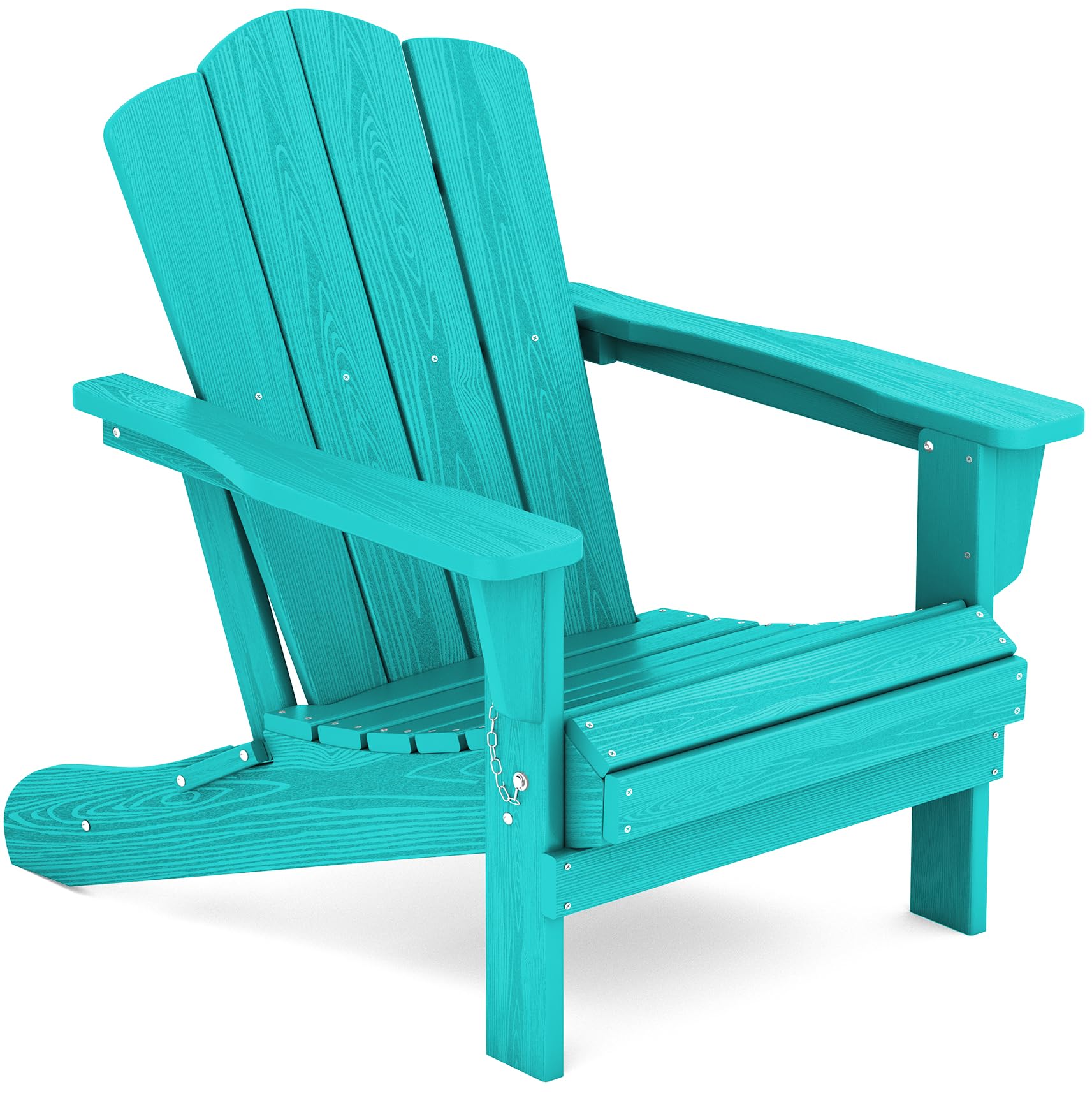 Kingyes Folding Adirondack Chair, Hdpe All-Weather Folding Adirondack Chair, Aruba